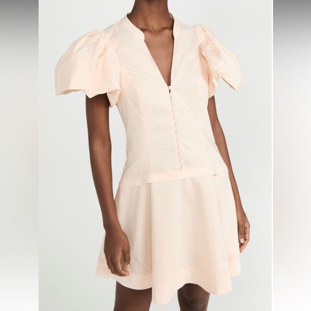 Nwt Jonathan Simkhai Button Down Poplin Mini Dres… - image 2